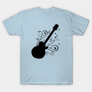 Guitar and music silhouette T-Shirt